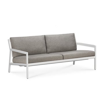 Canapé de jardin Jack d'Ethnicraft en aluminium blanc avec coussin, Moka