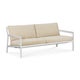 Canapé de jardin Jack d'Ethnicraft en aluminium blanc avec coussin, Natural