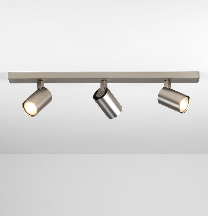 Spot ASCOLI Bar triple, Finition nickel mat