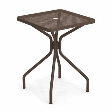 Table carrée CAMBI de Emu, 60 x 60 cm, Marron d'Inde