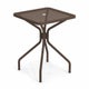 Table carrée CAMBI, 60 x 60 cm, Marron d'Inde