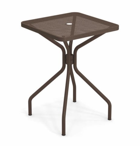 Table carrée CAMBI de Emu, 60 x 60 cm, Marron d'Inde