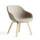 Fauteuil AAC 123, Beige, Pieds en chêne vernis naturel