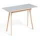 Table à rallonge CPH30 de Hay, 200 x 90 cm, Plateau lino gris, Pieds en chêne savonné