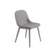 Chaise FIBER piétement bois, Remix 133 gris 