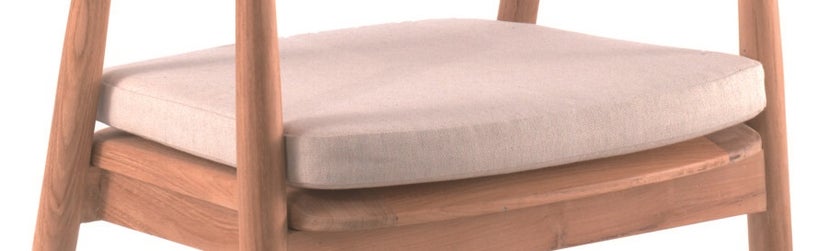 Coussin d'assise pour fauteuil MAKASSAR, Tissu Sunbrella papyrus Coussin d'assise pour fauteuil MAKASSAR, Tissu Sunbrella papyrus
