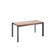Table GABRA de Cèdre Rouge Collection, 202x100, Pieds alu noir, Plateau teck 