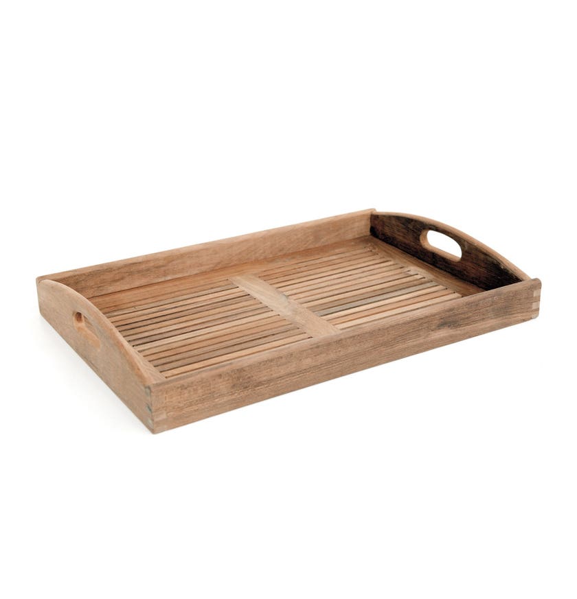 Plateau Playa en teck 55X36 cm