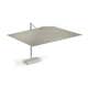 Parasol déporté SHADE PRO LED avec socle de Emu, 300 x 400, Structure aluminium, Toile beige