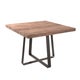 Table carré FANNY, 150 x 150 cm, Structure en acier noir, Plateau en teck recyclé
