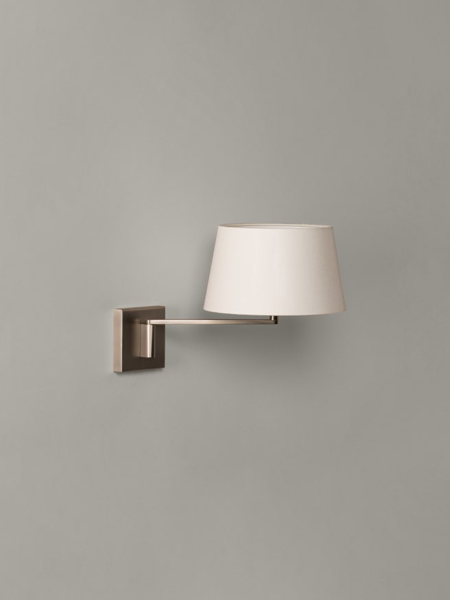 Applique AMERICANA Métal Nickel Lin Blanc Applique AMERICANA Métal Nickel Lin Blanc