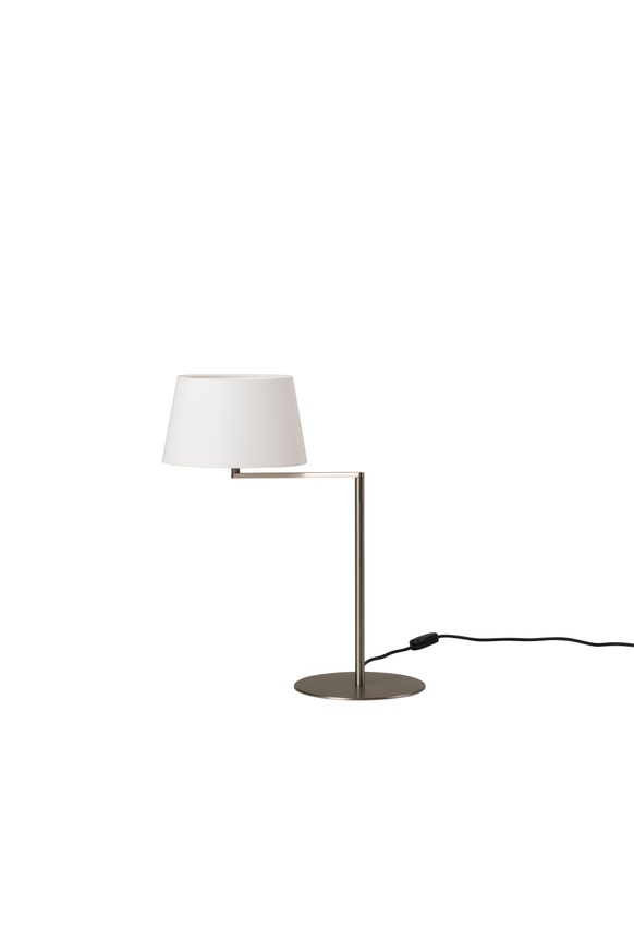 Lampe à poser AMERICANA Chromé / Lin Blanc Lampe à poser AMERICANA Chromé / Lin Blanc