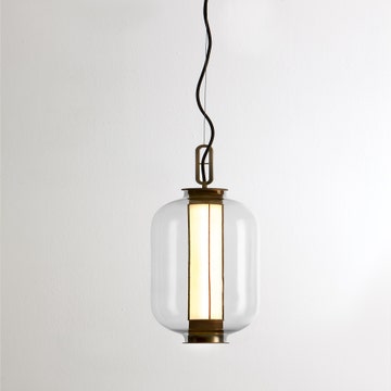 Suspension BAI T BA BA BRONZE - DIFFUSEUR EN VERRE TRANSPARENT de Parachilna