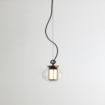 Suspension BAI T DI DI BRONZE - DIFFUSEUR EN VERRE TRANSPARENT de Parachilna