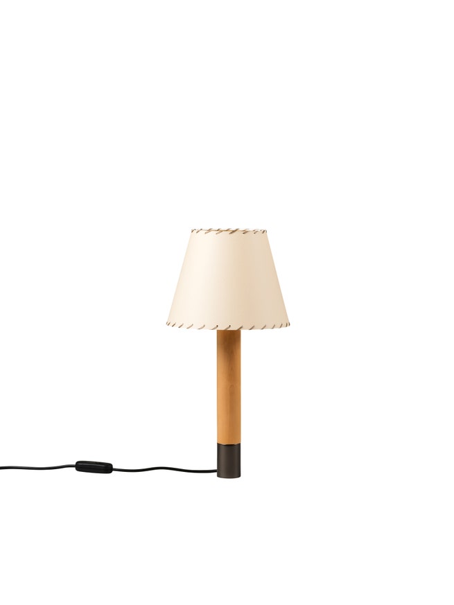 Lampe à poser BÁSICA Bois / Parchemin Beige Lampe à poser BÁSICA Bois / Parchemin Beige