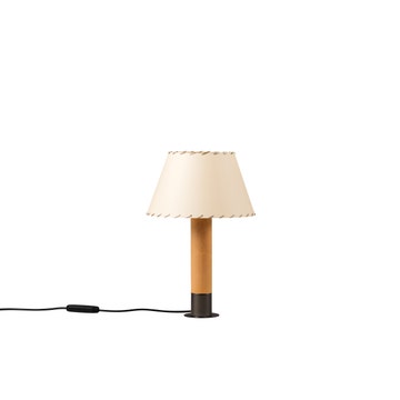 Lampe à poser BÁSICA Bronze / Bois / Parchemin Beige