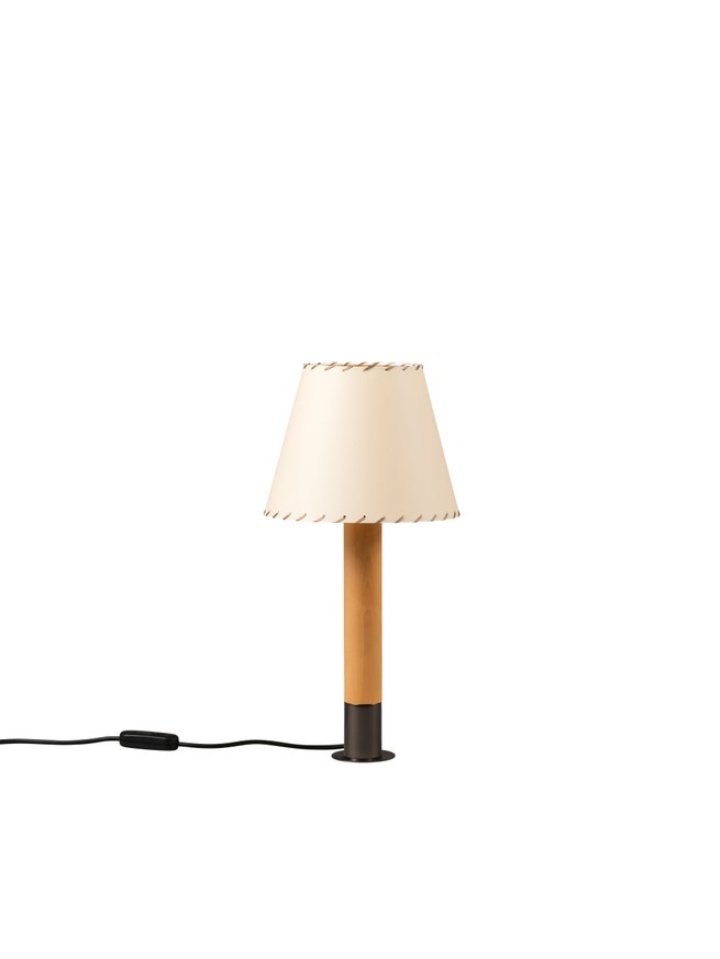 Lampe à poser BÁSICA Bronze / Bois / Parchemin Beige Lampe à poser BÁSICA Bronze / Bois / Parchemin Beige