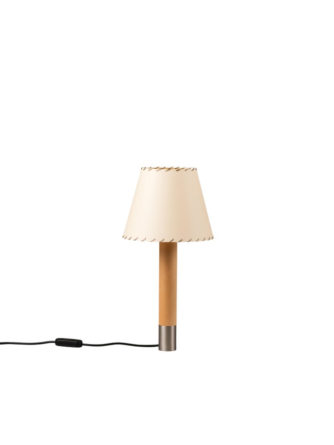 Lampe à poser BÁSICA Bois / Parchemin Beige Lampe à poser BÁSICA Bois / Parchemin Beige