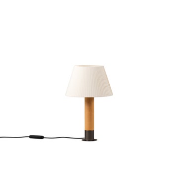 Lampe à poser BÁSICA Bronze / Bois / Ruban Naturel