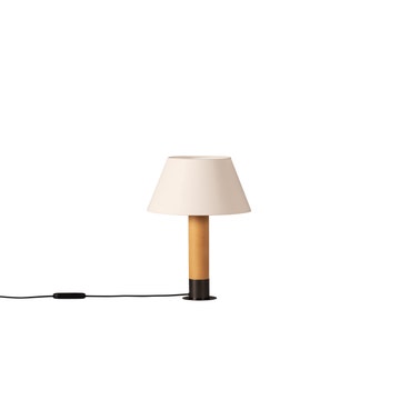Lampe à poser BÁSICA Bronze / Bois / Lin Blanc