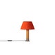 Lampe à poser BÁSICA Nickel / Bois / Ruban Rouge-Ambre