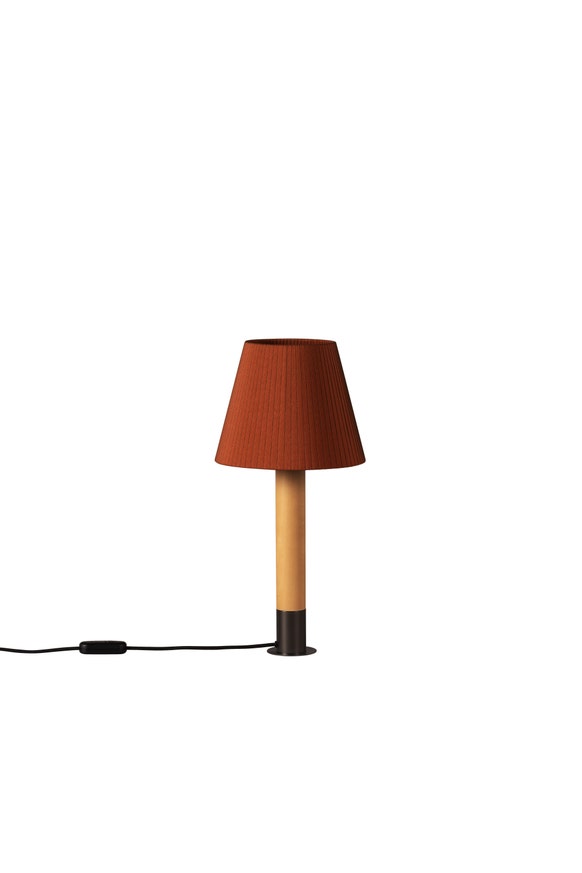 Lampe à poser BÁSICA Bronze / Bois / Ruban Tuile Lampe à poser BÁSICA Bronze / Bois / Ruban Tuile