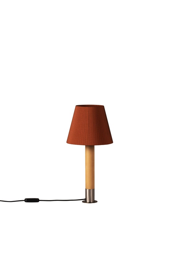 Lampe à poser BÁSICA Nickel /Bois / Ruban Tuile Lampe à poser BÁSICA Nickel /Bois / Ruban Tuile