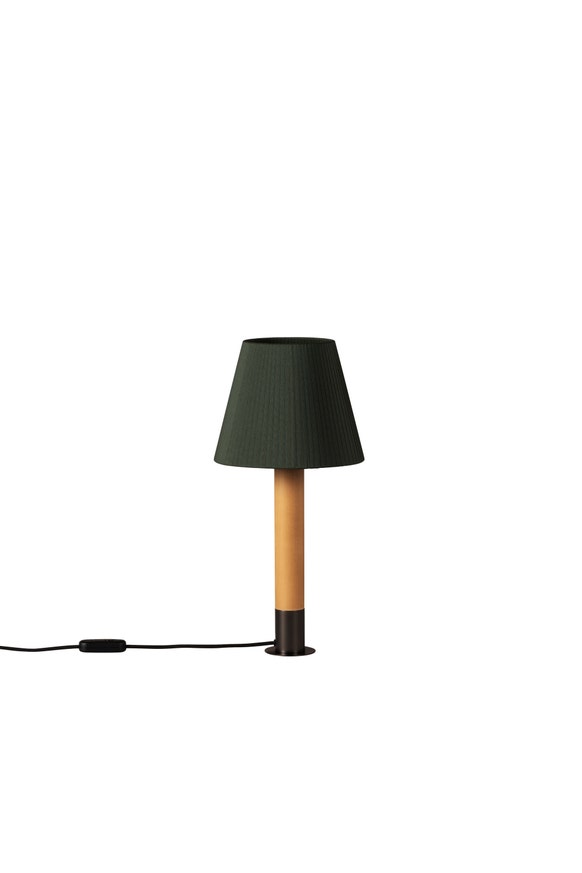 Lampe à poser BÁSICA Bronze / Bois / Ruban Vert Lampe à poser BÁSICA Bronze / Bois / Ruban Vert