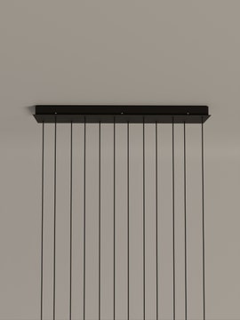 Suspension CIRIO CASCADA Métal Noir / Verre Blanc Suspension CIRIO CASCADA Métal Noir / Verre Blanc