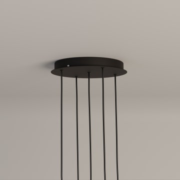 Suspension CIRIO CASCADA Métal Noir /Porcelaine Blanc