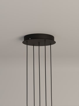 Suspension CIRIO CASCADA Métal Noir /Porcelaine Blanc Suspension CIRIO CASCADA Métal Noir /Porcelaine Blanc