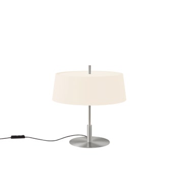 Lampe à poser DIANA Métal Nickel / Lin Blanc