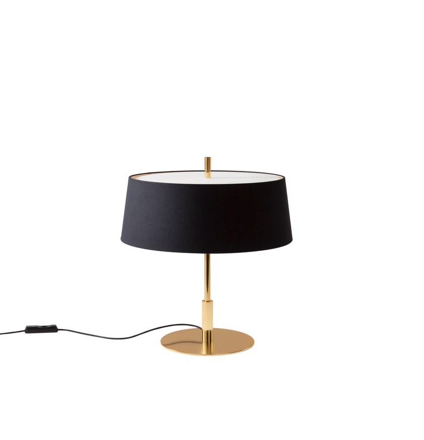 Lampe à poser DIANA Métal Gold / Lin Noir