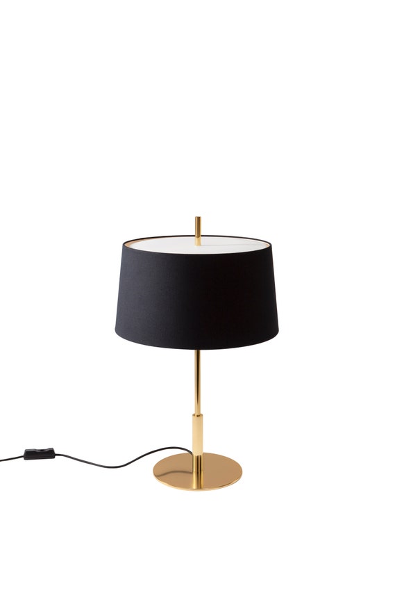 Lampe à poser DIANA Métal Gold / Lin Noir Lampe à poser DIANA Métal Gold / Lin Noir