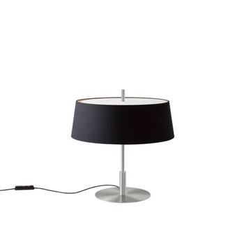 Lampe à poser DIANA Métal Nickel / Lin Noir