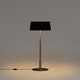 Lampadaire DIANA Métal Nickel / Ruban Naturel / Lin Noir