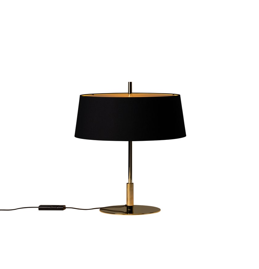 Lampe à poser DIANA Métal Gold / Lin Noir