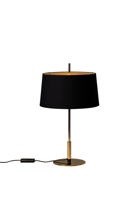 Lampe à poser DIANA Métal Gold / Lin Noir Lampe à poser DIANA Métal Gold / Lin Noir