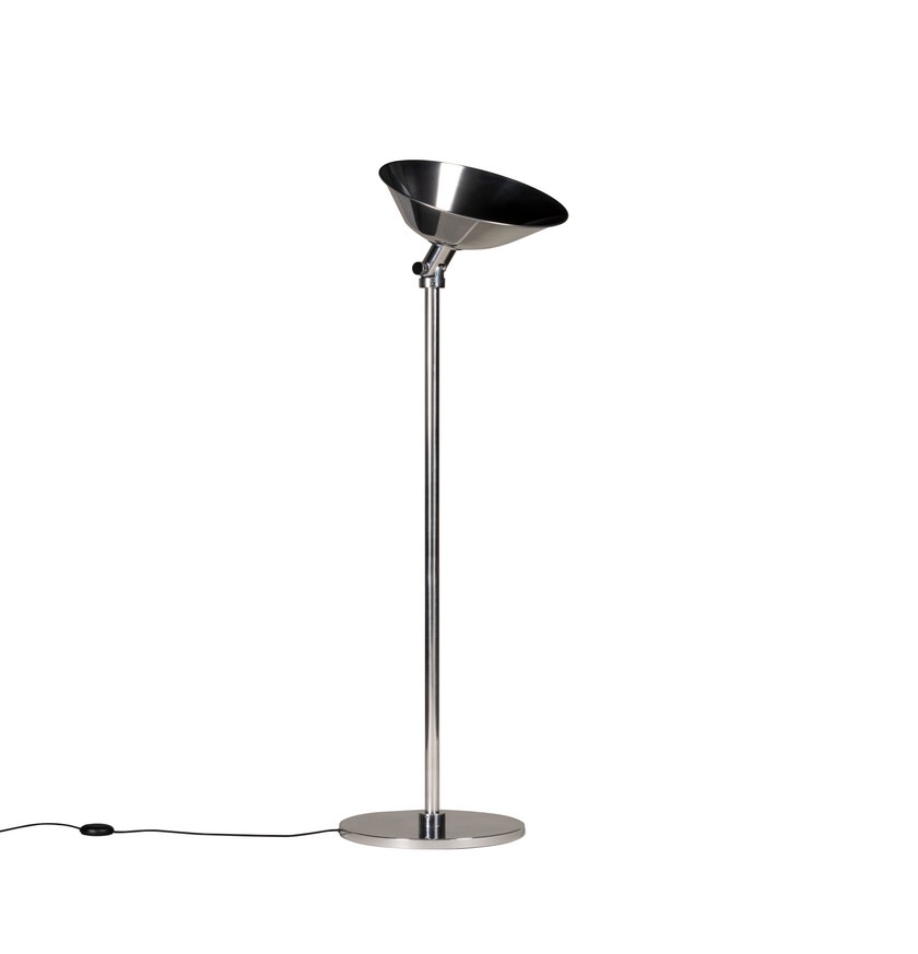 Lampadaire GATCPAC Métal Argenté / Bois / Parchemin Beige