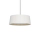 Suspension GT5 Ruban Naturel / Câble Blanc - Canopée Métal Blanc / 2 sources de lumière