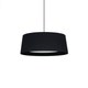 Suspension GT5 Ruban Noir / Câble Noir - Canopée Métal Nickel / 1 source de lumière