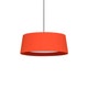 Suspension GT5 Ruban Rouge-Ambre / Câble Blanc - Canopée Métal Blanc / 2 sources de lumière