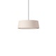 Suspension GT6 Lin Blanc / Câble Noir - Canopée Métal Nickel / 1 source de lumière