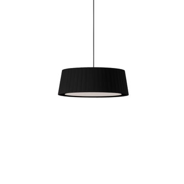 Suspension GT6 Ruban Noir / Câble Noir - Canopée Métal Noir / 1 source de lumière
