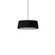 Suspension GT6 Ruban Noir / Câble Blanc - Canopée Métal Blanc / 2 sources de lumière