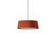 Suspension GT6 Ruban Tuile / Câble Noir - Canopée Métal Nickel / 1 source de lumière