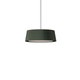 Suspension GT6 Ruban Vert / Câble Noir - Canopée Métal Nickel / 1 source de lumière