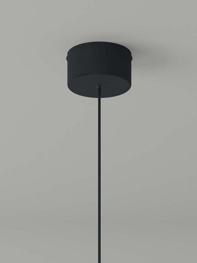 Suspension HEADHAT BOWL Ceramique Blanc / Métal Noir / Lin Blanc Suspension HEADHAT BOWL Ceramique Blanc / Métal Noir / Lin Blanc