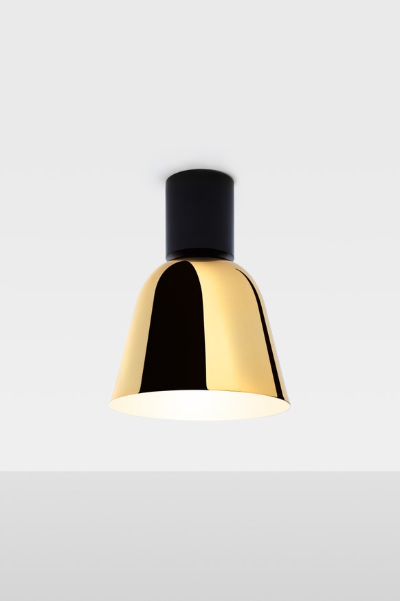 Plafonnier LIGHTO C GR NOIR MAT - COUPE EN BRILLANT DORÉ de Parachilna Plafonnier LIGHTO C GR NOIR MAT - COUPE EN BRILLANT DORÉ de Parachilna