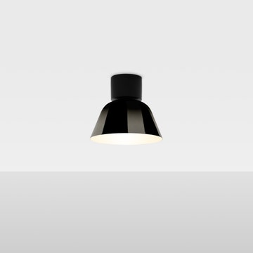 Plafonnier LIGHTO C PE NOIR MAT - COUPE EN CHROME NOIR de Parachilna